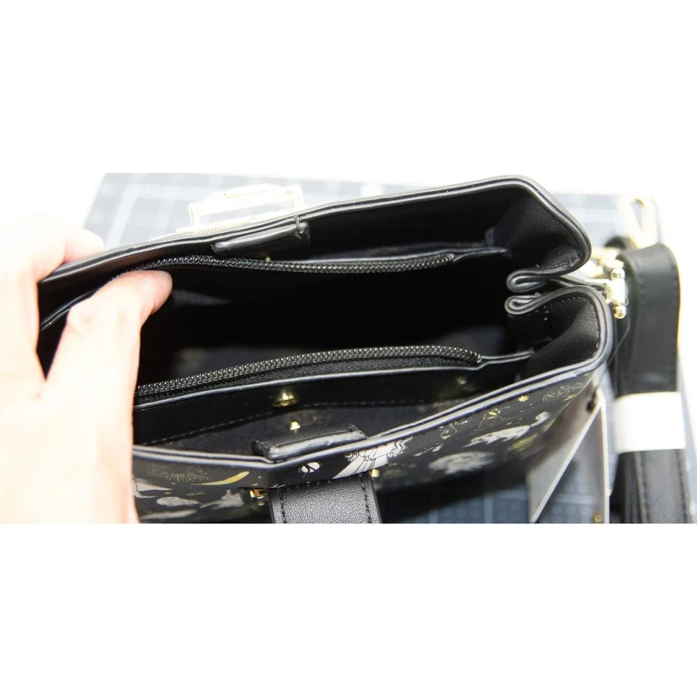 Loungefly Harry Potter Black and‎ Gold All Over Print Crossbody Purse